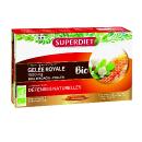Gelée Royale Bio 1500 mg miel d'acacia pollen Super Diet - 20 ampoules de 15 ml