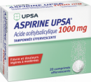 Aspirine UPSA tamponnée effervescente 1000mg comprimé effervescent - boîte de 20 comprimés