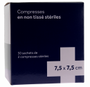 Compresses stériles non tissé 3M - 50 sachets de 2 compresses stériles de 7,5x7,5 cm