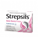 Strepsils Fraise sans sucre pastille à sucer - boite de 24 pastilles