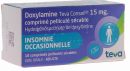 Doxylamine 15 mg Teva comprimé pelliculé sécable - boite de 10 comprimés