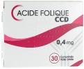 Acide folique CCD 0,4 mg comprimé - boite de 30 comprimés