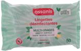 Lingettes antibactériennes Assanis - paquet de 50 lingettes