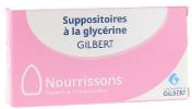 Suppositoires à la glycérine nourrissons Gilbert - boîte de 10 suppositoires