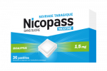 Nicopass sans sucre eucalyptus 1,5mg pastilles à sucer - boite de 36 pastilles