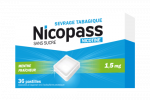 Nicopass menthe réglisse 1,5mg - boite de 36 pastilles