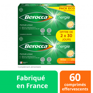 Bayer Berocca Energie Orange effervescents - 30 Comprimés