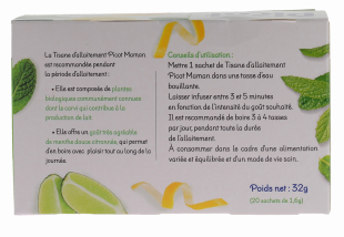 Maternité Tisane Allaitement Fenouil Verveine Bio, lot 2x20 sachets