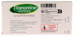 Titanoréine suppositoire pour lutter contre les hémorroïdes