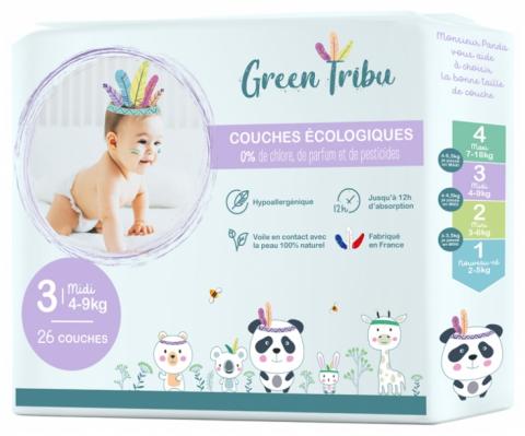 Couches Bébé Hypoallergéniques et Ecologiques Taille 4+ : 9-20 Kg LOVE &  GREEN : le paquet de 42 couches à Prix Carrefour