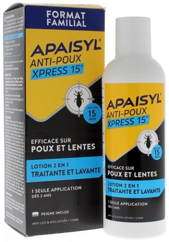Apaisyl shampooing poux et lentes lotion 100ml + peigne - Pharmacie Cap3000