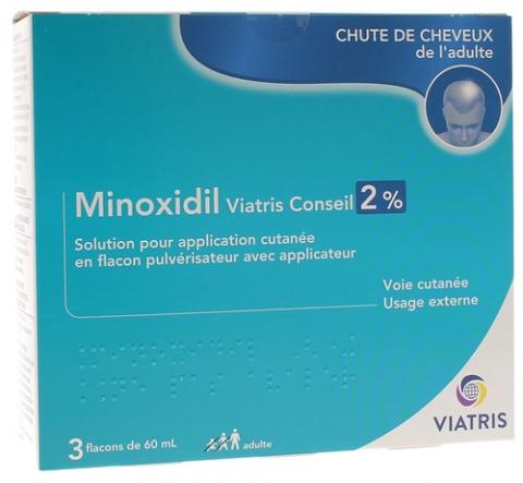 Minoxidil conseils 5% Viatris - chute de cheveux