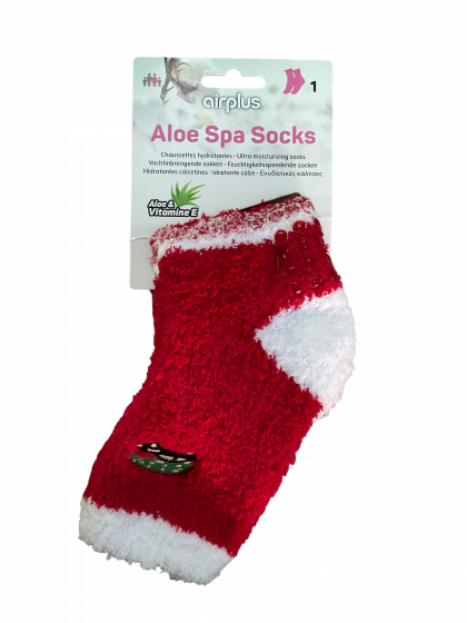 Aloe Spa Socks Chaussettes hydratantes femme Noël Airplus - une paire de chaussettes