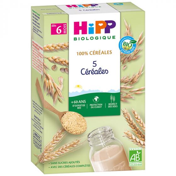 5 céréales dès 6 mois HiPP - boîte de 250g