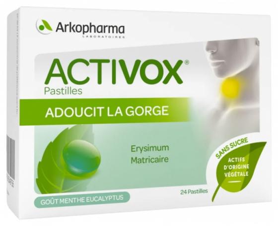 Activox pastilles menthe eucalyptus Arkopharma - boîte de 24 pastilles