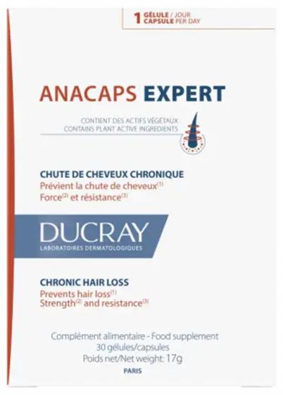 Anacaps Expert Chute de cheveux chronique Ducray - boîte de 30 gélules