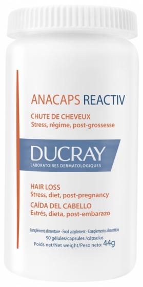 Anacaps reactiv pour cheveux et ongles Ducray - boîte de 3x30 capsules à avaler