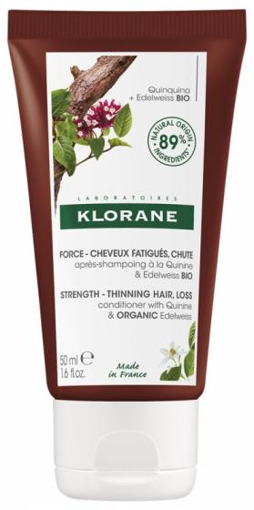 Après-shampoing cheveux fatigués & chute à la quinine et edelweiss bio Klorane - tube de 50 ml