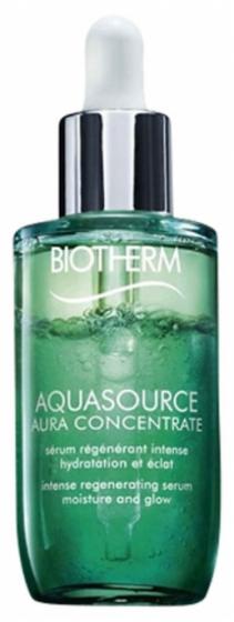 Aquasource Aura Concentrate Sérum régénérant intense hydratation et éclat Biotherm - flacon-pipette de 50 ml
