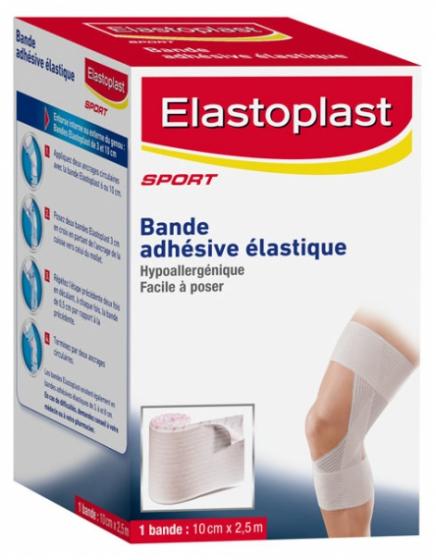 Bande adhésive élastique sport Elastoplast - bande de 10cm x 2,5cm
