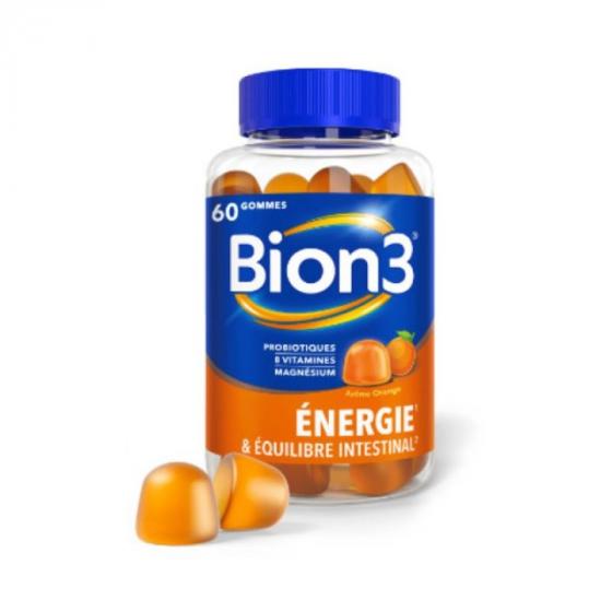 Bion 3 énergie & équilibre intestinal arôme orange - pot de 60 gummies