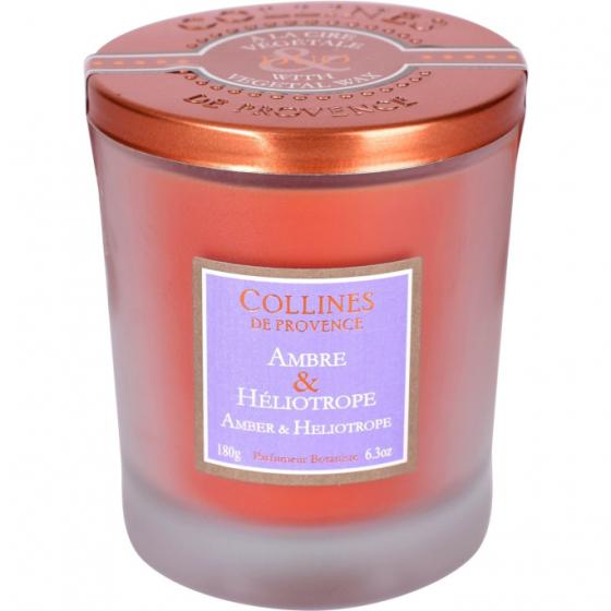 Bougie parfumée Ambre & Héliotrope Collines de Provence - bougie de 180g