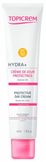 HYDRA+ Crème apaisante protectrice SPF50+ Topicrem - tube de 40 ml