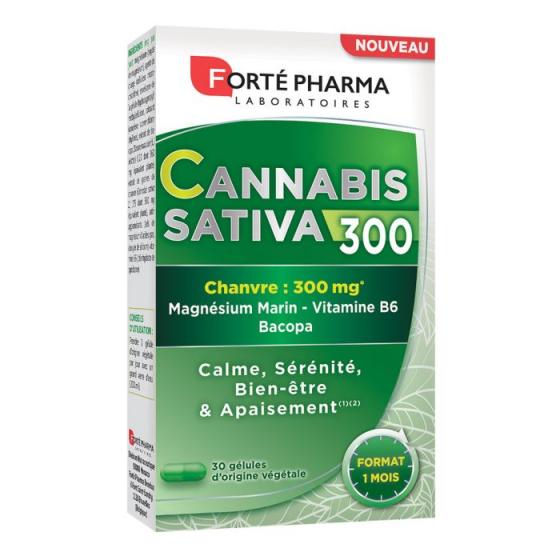 Cannabis sativa 300 Forté Pharma - boîte de 30 gélules