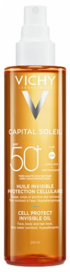 Capital Soleil Huile invisible protection cellulaire SPF50+ Vichy - spray de 200 ml