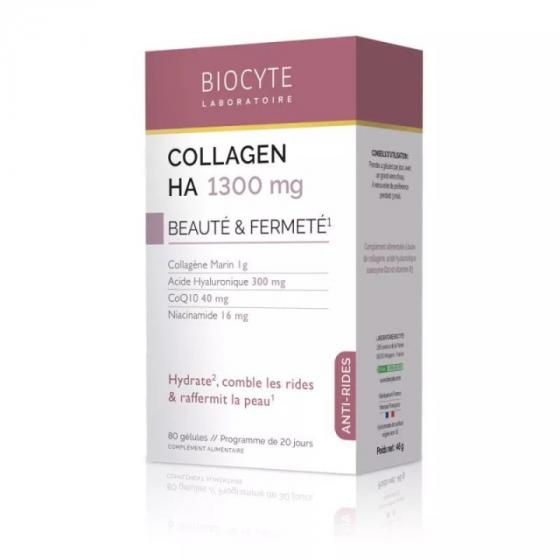 Collagen HA 1300mg beauté et fermeté Biocyte - boite de 80 gélules