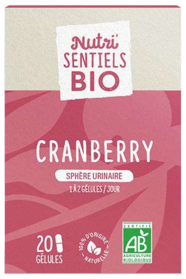 Nutri'sentiels Cranberry bio Nutrisanté - pot de 20 gélules