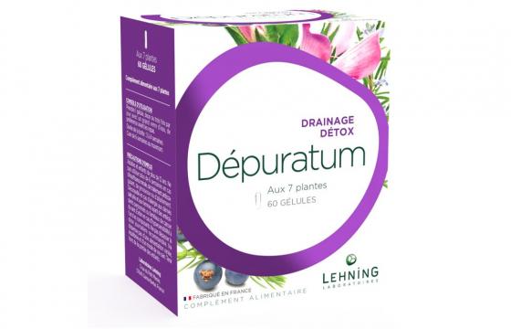 Dépuratum drainage détox Lehning - boite de 60 gélules