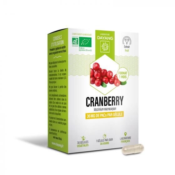 Cranberry bio Dayang - boîte de 30 gélules