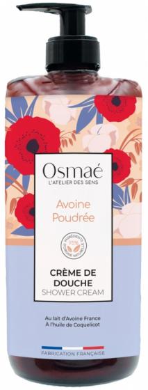Crème de douche Avoine poudrée Osmaé - flacon-pompe de 1L