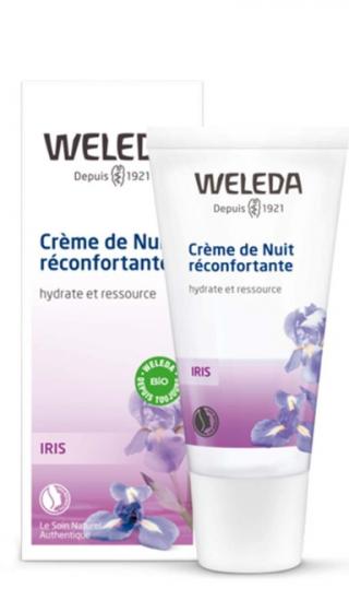 Crème de nuit réconfortante iris Weleda - tube de 30 ml