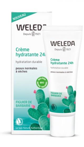 Crème hydratante 24h peaux normales à sèches Weleda - tube de 30 ml