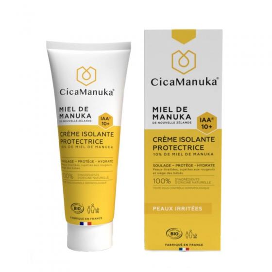 Crème isolante protectrice bio au miel de Manuka IAA10+ Cica Manuka - tube de 75ml