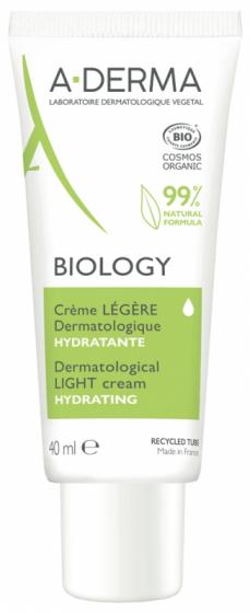 Biology Crème légère dermatologique A-Derma - tube de 40ml