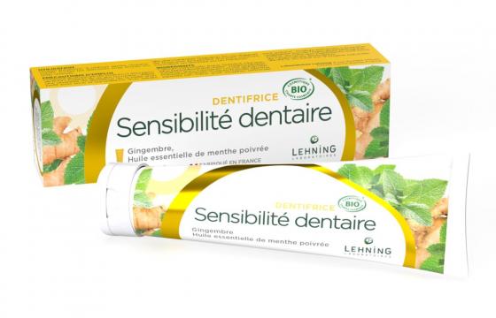 Dentifrice sensibilité dentaire bio Lehning - tube de 80g
