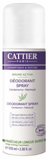 Déodorant Brume active bio Cattier - spray 100 ml