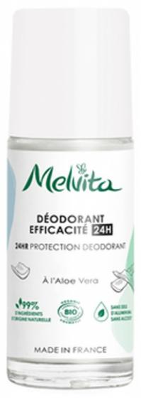 Déodorant efficacité 24h bio Melvita - roll on de 50 ml