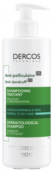 Dercos anti-pelliculaire shampooing traitant cheveux gras Vichy - flacon pompe de 390 ml