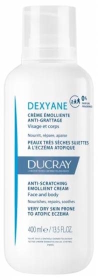 Dexyane Crème émolliente anti-grattage Ducray - flacon pompe de 400 ml