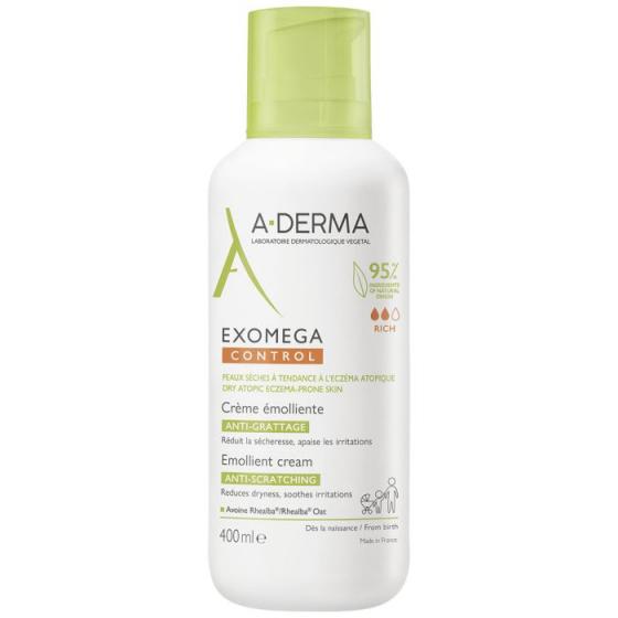 Exomega Control Crème émolliente A-derma - flacon de 400 ml
