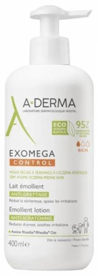 Exomega Control Lait émollient A-Derma - flacon-pompe de 400 ml