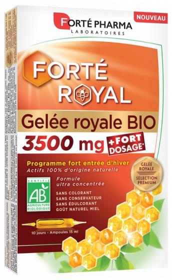 Forté Royal Gelée royale 3500 mg bio Forté Pharma - boîte de 10 ampoules
