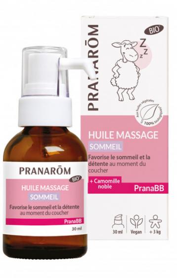 Huile de massage Sommeil Bio PranaBB Pranarôm - flacon pompe de 30 ml