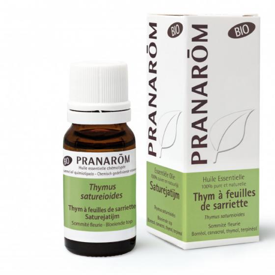 Huile essentielle Thym à feuilles de sarriette bio Pranarôm - flacon de 10 ml