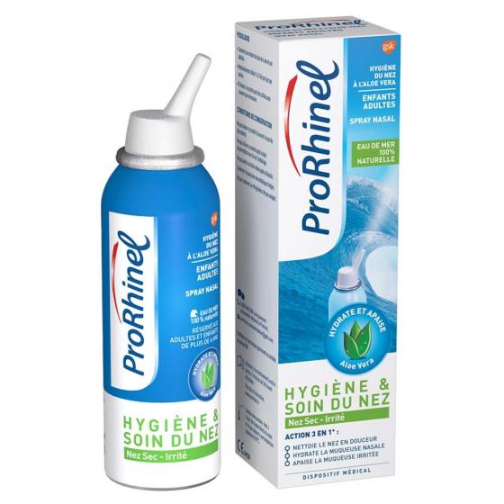 Hygiène du nez solution naturelle d'eau de mer Prorhinel - spray de 100 ml