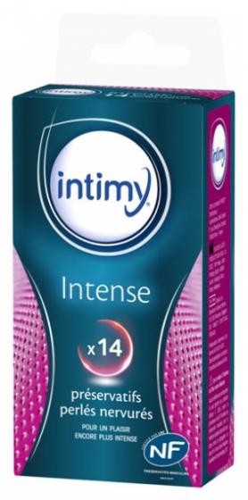 Intense préservatifs perlés nervurés Intimy - boîte de 14 préservatifs